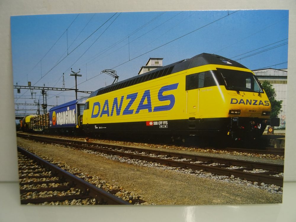 Postkarte SBB Re 460 018 Lok 2000 Danzas vor Güterzug Kaufen auf