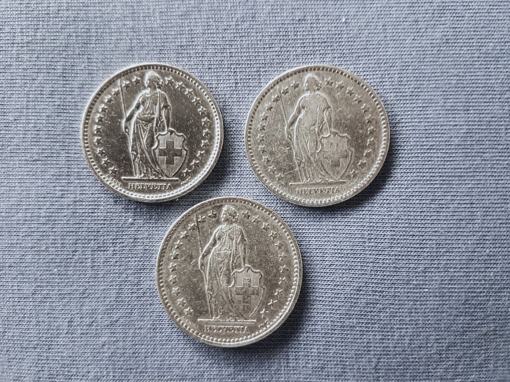 3 x 2 Franken rare Silbermünzen 1911 1912 1914 ab nur 1 Fr Kaufen