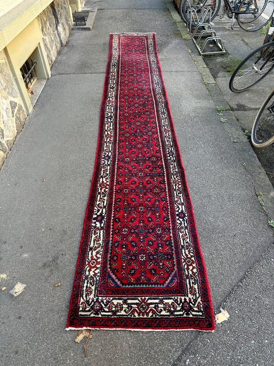 Perser Läufer Teppich Iran handgeknüpft Wolle 507 x 82cm Kaufen auf