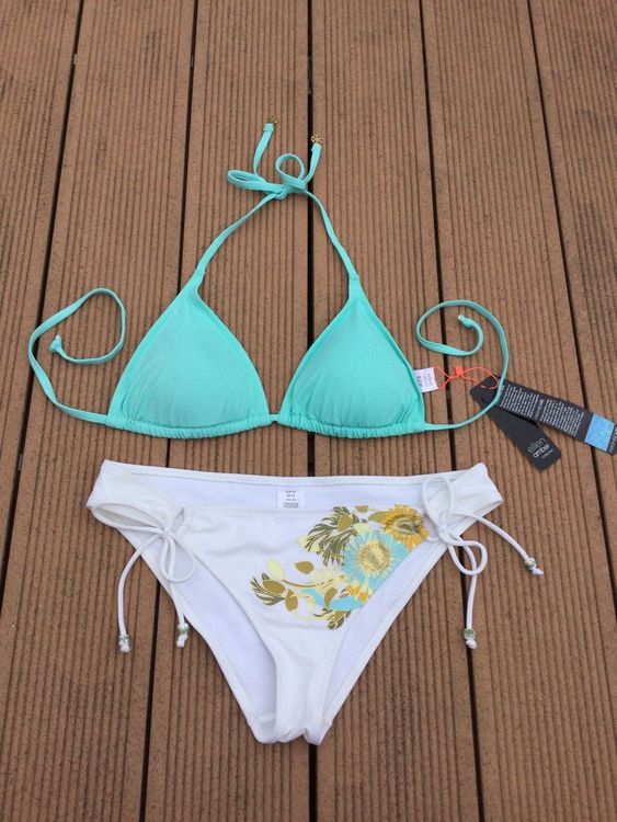 Maillot De Bain Bikini B Bas Blanc Turquoise Neuf Kaufen Auf