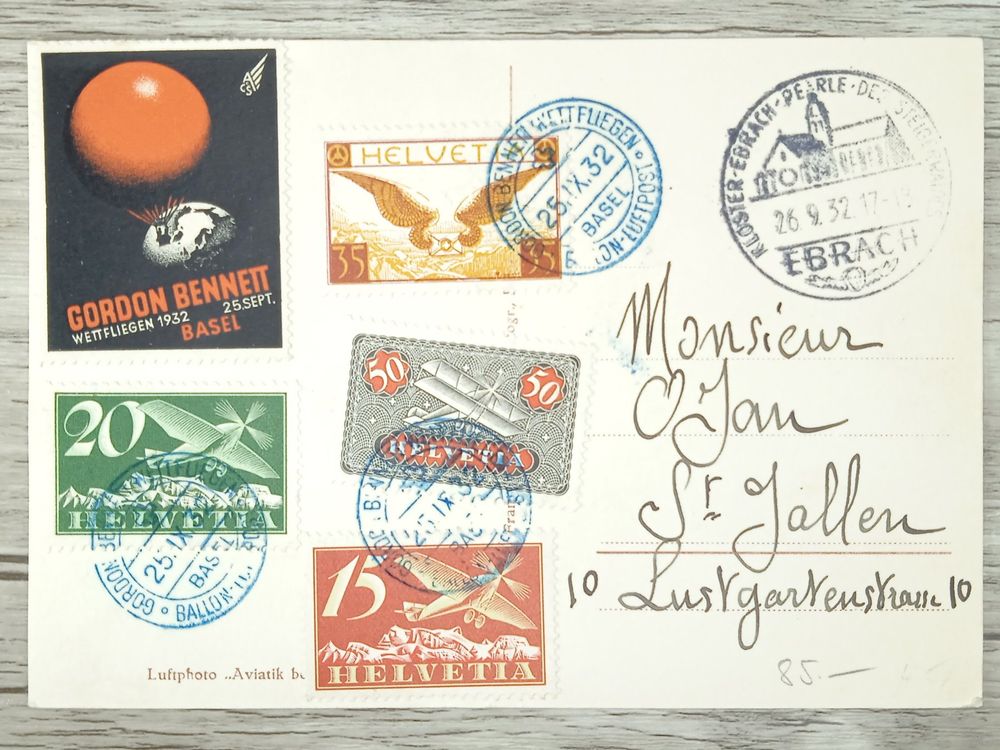 Tr Carte Postale Timbre Suisse Theme Aviation Kaufen Auf Ricardo