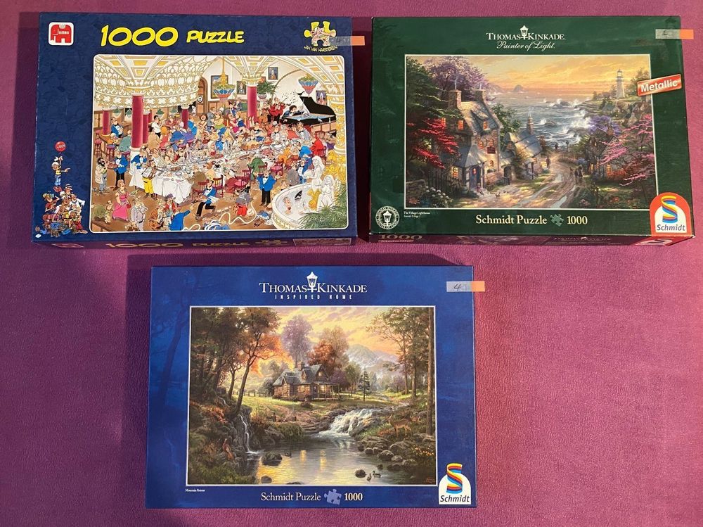 3 Puzzles Mit Je 1000 Teilen Kaufen Auf Ricardo