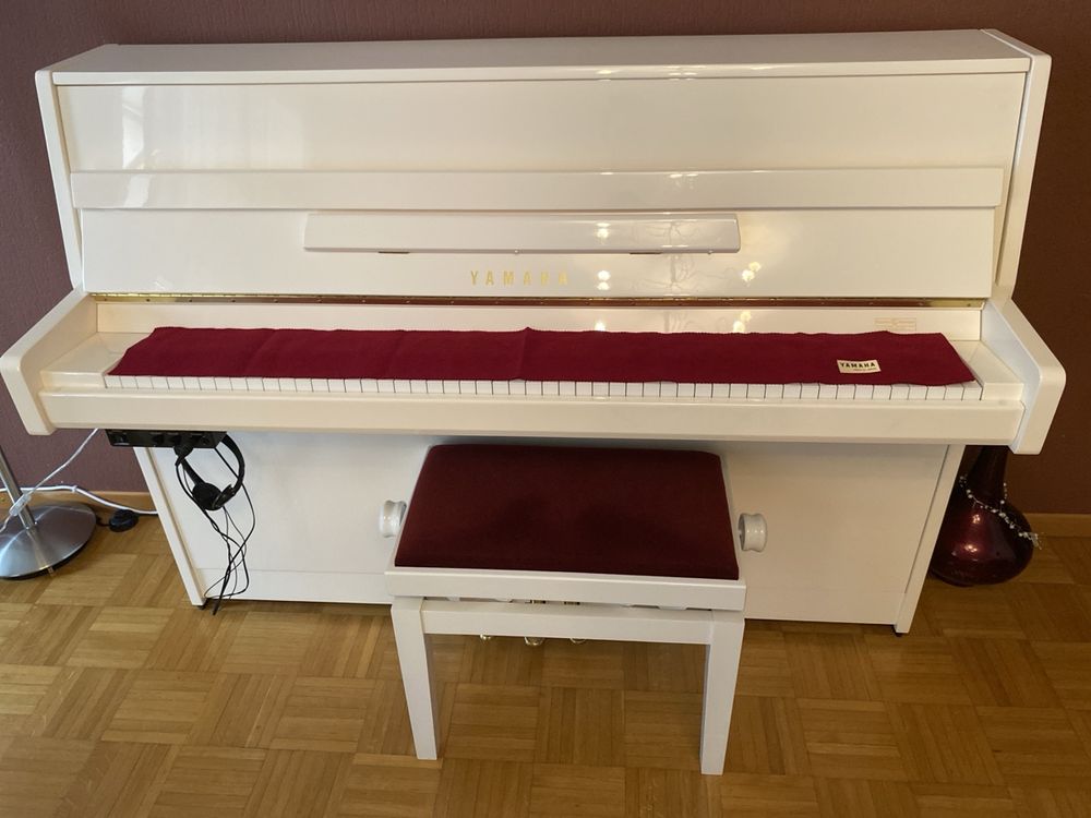 Piano Droit Silent Yamaha B Blanc Polibrillant Cm Kaufen Auf