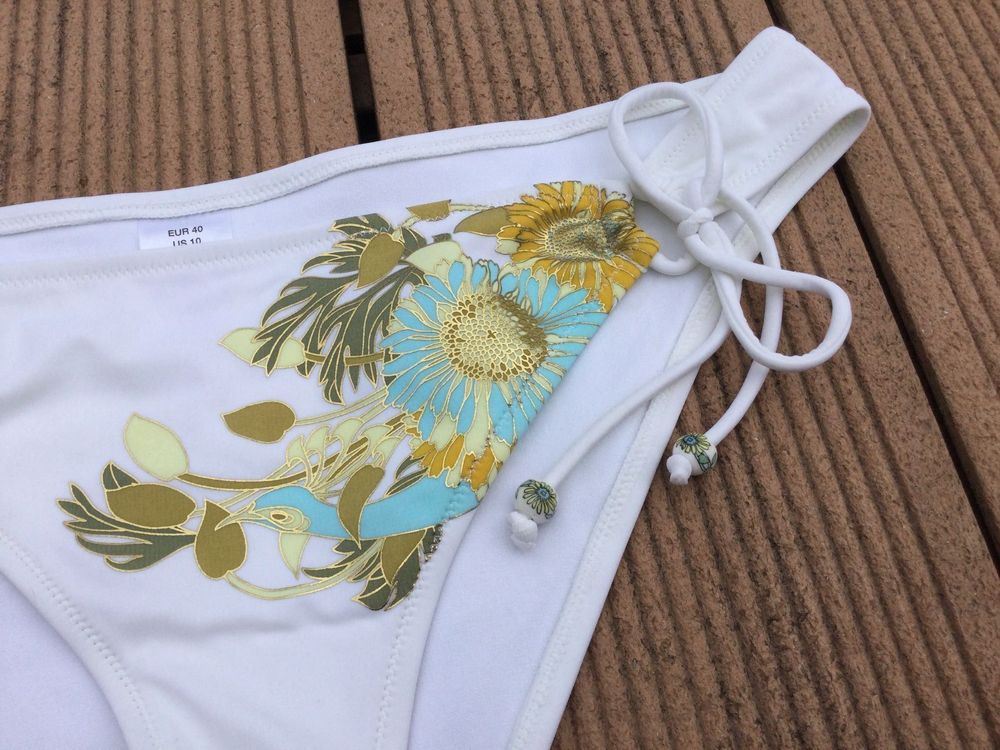 Maillot De Bain Bikini B Bas Blanc Turquoise Neuf Kaufen Auf