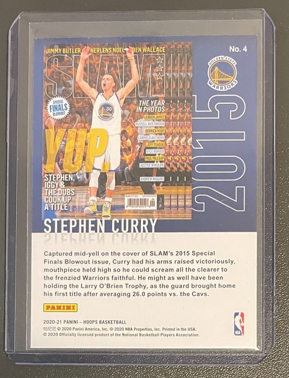 Nba Stephen Curry Hoops Slam Yup Insert Card Kaufen Auf Ricardo