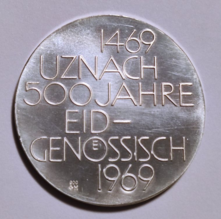 Medaille Silber Uznach Jahre Eidgenossenschaft Kaufen Auf