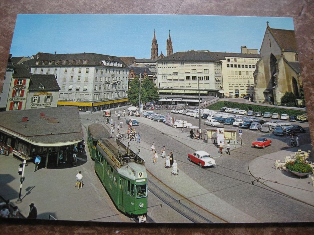 Ak Basel Barf Sserplatz Mit Tram Kaufen Auf Ricardo