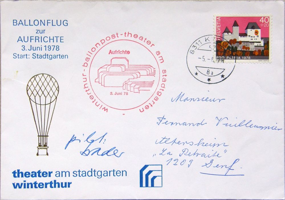 Original 9 BALLON FAHRT FLUGPOST 1966 1983 Kaufen Auf Ricardo