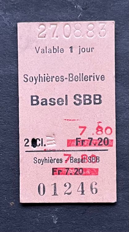 Soyhi Res Bellerive Basel Sbb Billett Kaufen Auf Ricardo