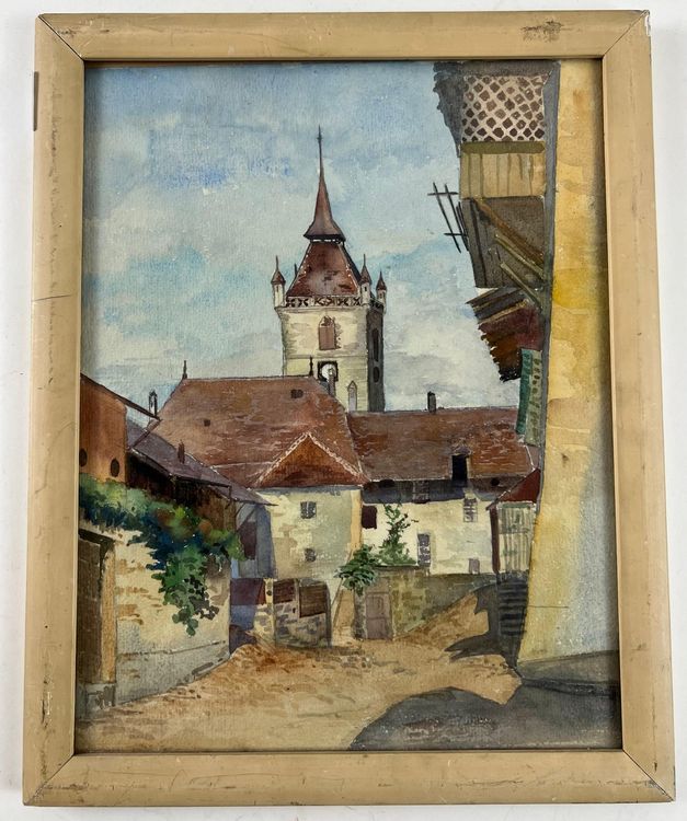 Er Kirchen Ansicht Aquarell Verso Beschriftet Acheter Sur Ricardo