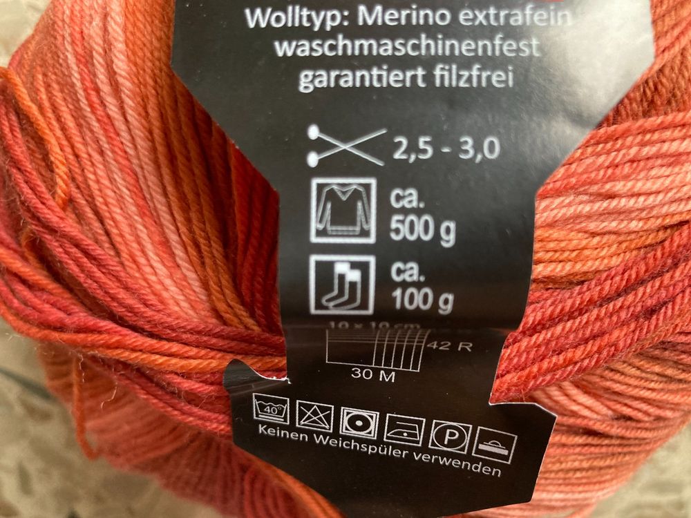 Sockenwolle Supersocke Merino extrafein Color 1 Kn à 100g Kaufen