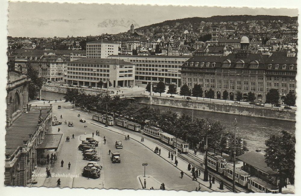 ZÜRICH Bahnhofquai Oldtimer Auto Strassenbahn Tram Kaufen auf Ricardo