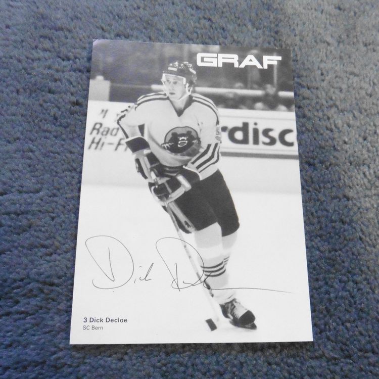 Autogramm Foto 1982 Eishockey Dick Decloe SC Bern Stadion Kaufen Auf