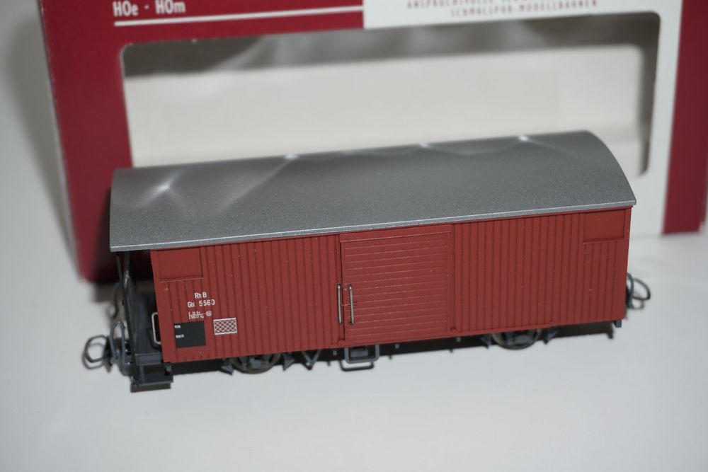 BEMO 2293 120 RhB gedeckter Güterwagen Gbk v 5560 H0m Kaufen auf