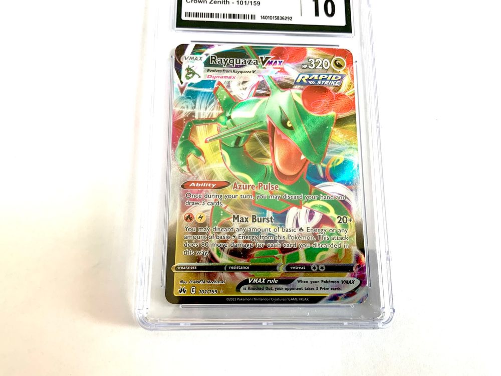 Pok Mon Rayquaza Vmax Selten Crown Zenith Psa Slab Acheter Sur