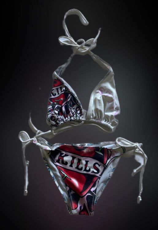 VINTAGE 2000 Ed HARDY Bikini BRITNEY SPEARS 38 40 D Era M L Gebraucht