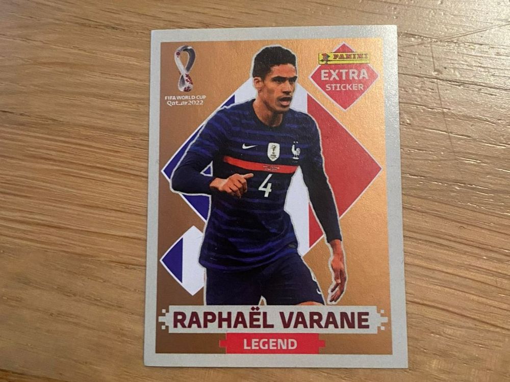 Raphaël Varane Panini extra Sticker Legend Bronze Qatar 2022 Kaufen