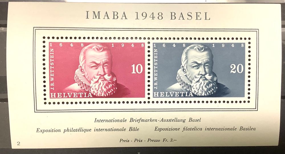 1948 IMABA Basel Block W31 Postfrisch Kat 100 N 2 Kaufen Auf Ricardo