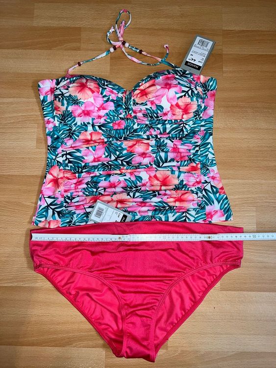 Maddison 2tlg Slip Top Tankini Badekleid Bikini Badeanzug 46 Neu