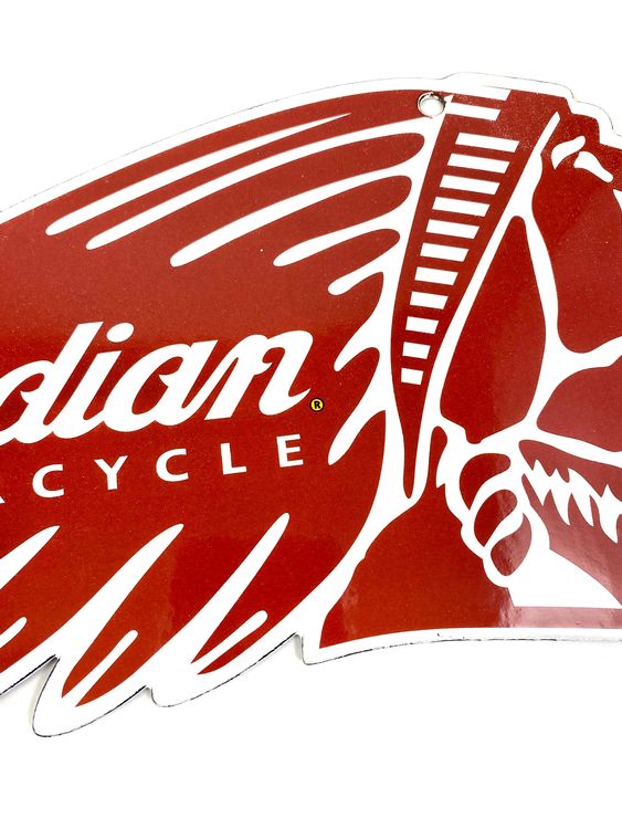 Rare S Original Indian Motorcycles Enamel Dealer Sign Kaufen