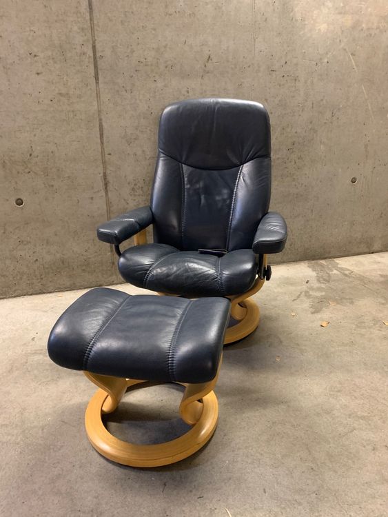 Sessel mit Fußhocker von Ekornes für Stressless 1975 Kaufen auf Ricardo