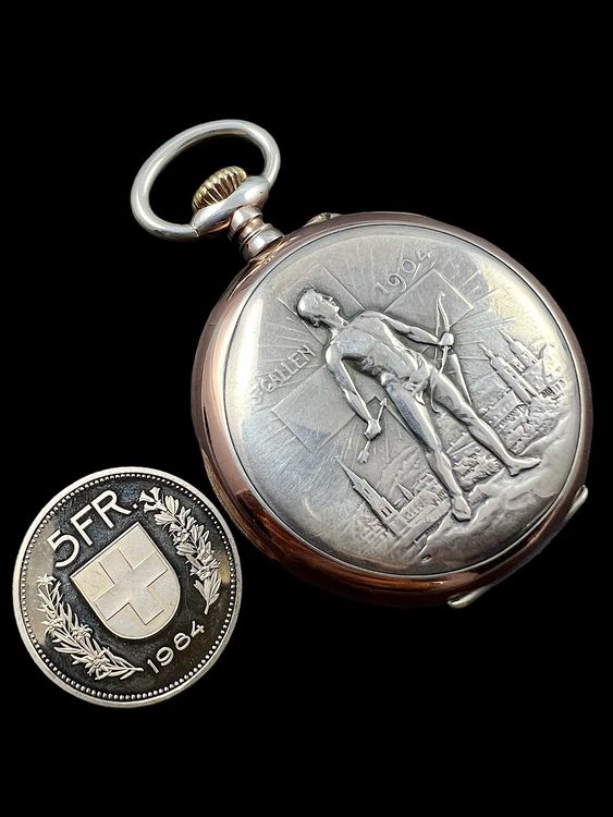 Taschenuhr Schützenfest St Gallen 1904 Silber 800 U596 Kaufen auf