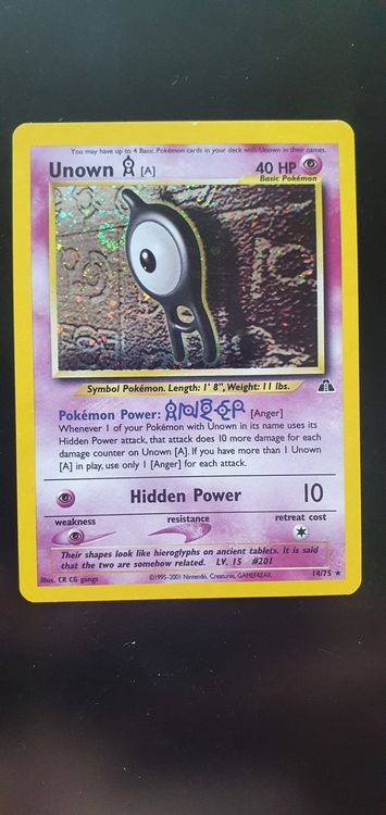 Neo Discovery Pokemon Unown Holo En Nm Kaufen Auf Ricardo