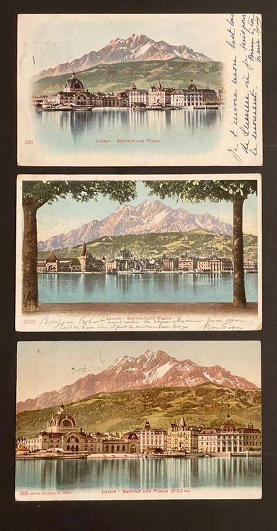 LUZERN 3 AK BAHNHOF PILATUS LOT BP02 Kaufen Auf Ricardo