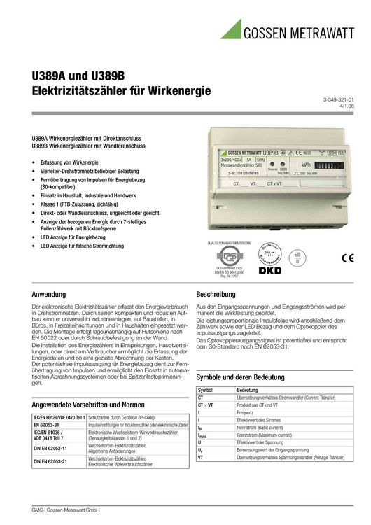 Gossen Metrawatt U389A Kaufen Auf Ricardo