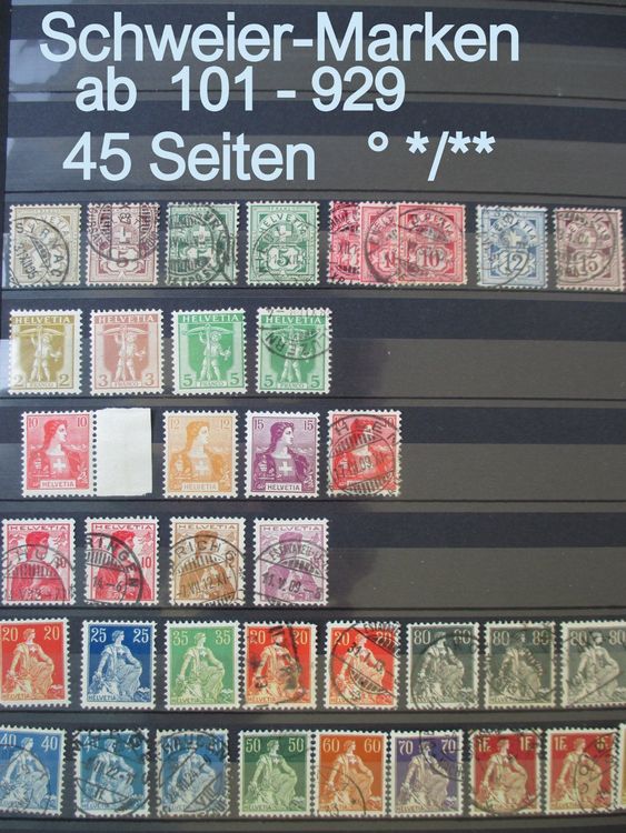 Schweiz Ab 101 929 Schweizer Marken Sammler Album 45Seite Kaufen Auf