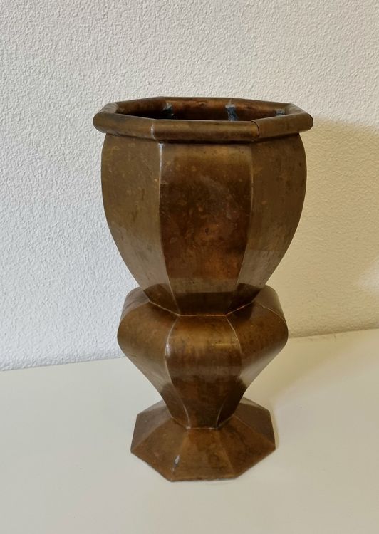 Vintage Alte Antike Kupfervase Kelch Gef Ss Cm Hoch Kaufen