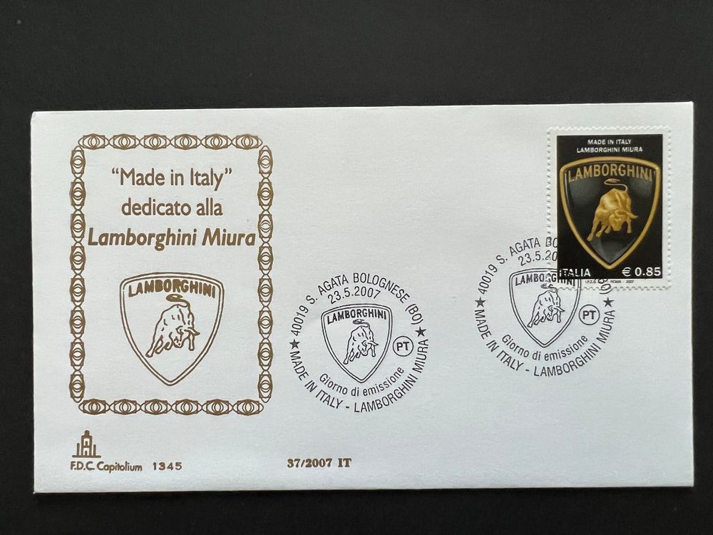 Italien FDC Lamborghini Sonderbrief 2007 Luxus B985 Kaufen Auf Ricardo