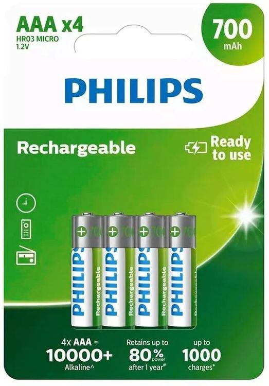 Philips Rechargeable NiMH 700 MAh AAA HR03 4 Stk Kaufen Auf Ricardo