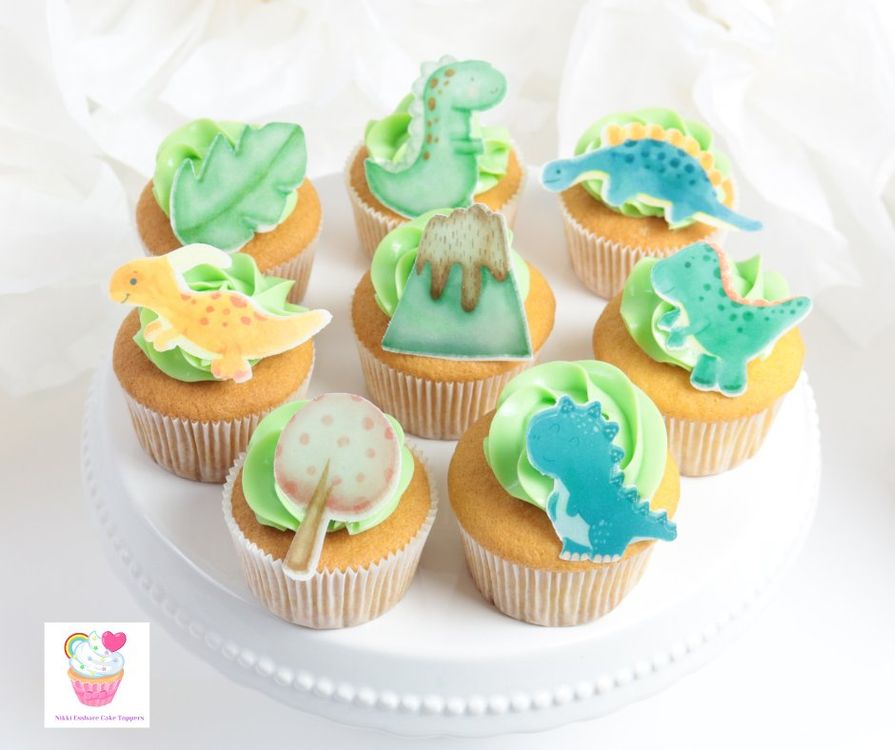 Essbare Cupcake Muffin Aufleger Tortendeko Dinosaurier 1 Kaufen