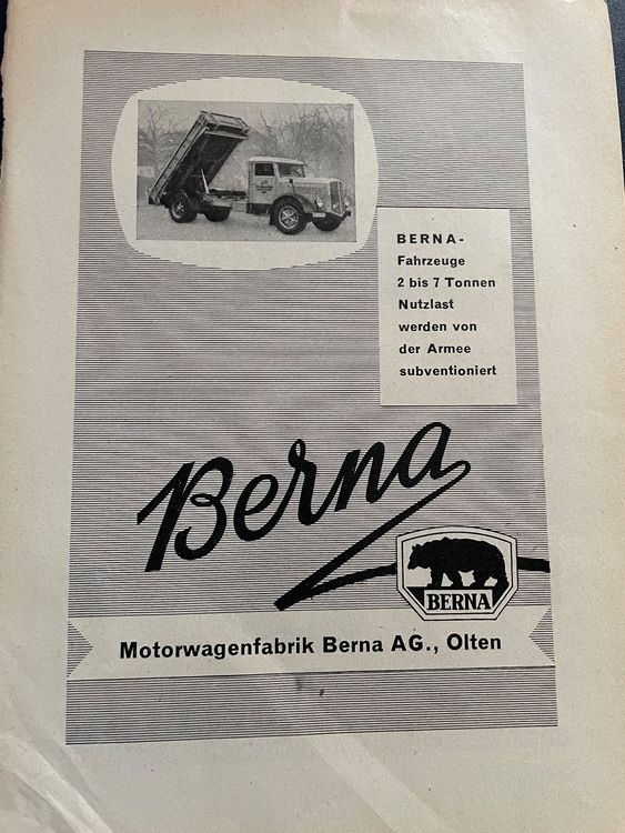 Saurer Berna Vintage Reklame Militär Kaufen auf Ricardo