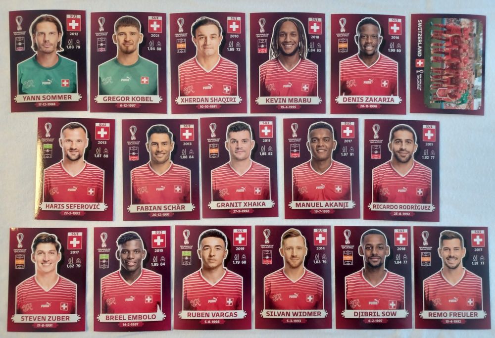 X Panini Wm Schweiz Lot Akanji Xhaka Shaqiri Mehr Kaufen