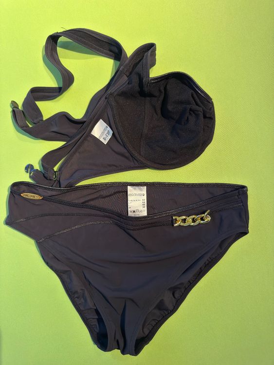 Schwarzer Bikini D Cup Gr 42 bereit für den Sommer Gebraucht in