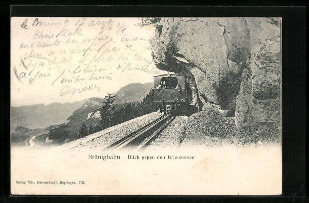 Brünigbahn Blick gegen den Brienzersee Kaufen auf Ricardo