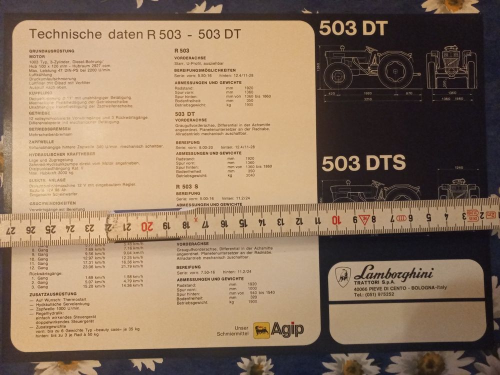 Original Oldtimer Traktor Prospekt Lamborghini Deutsch Kaufen Auf