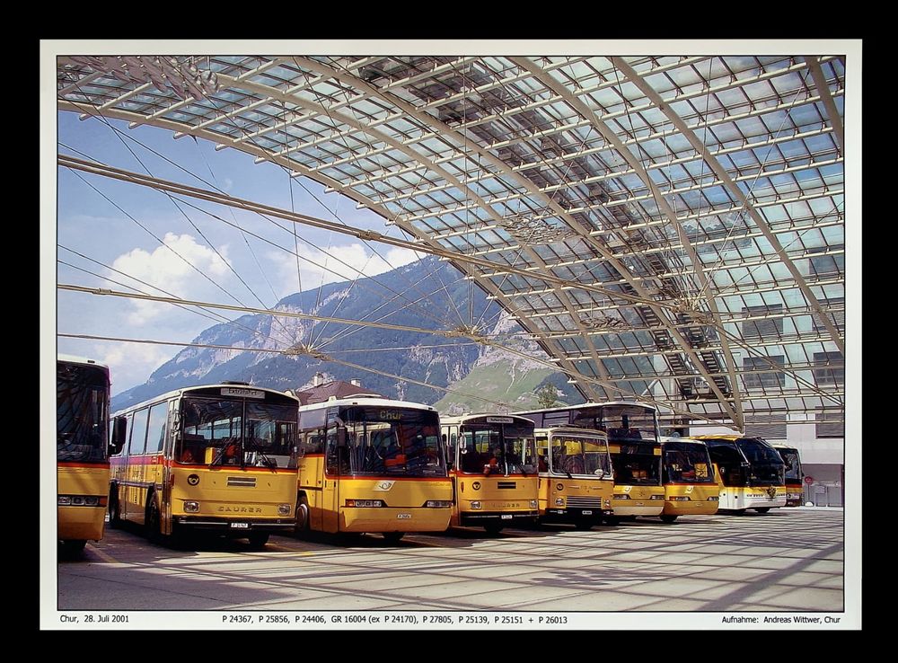 Chur Postauto Station Neoplan Saurer FBW MB Foto Ausdruck A4 Kaufen