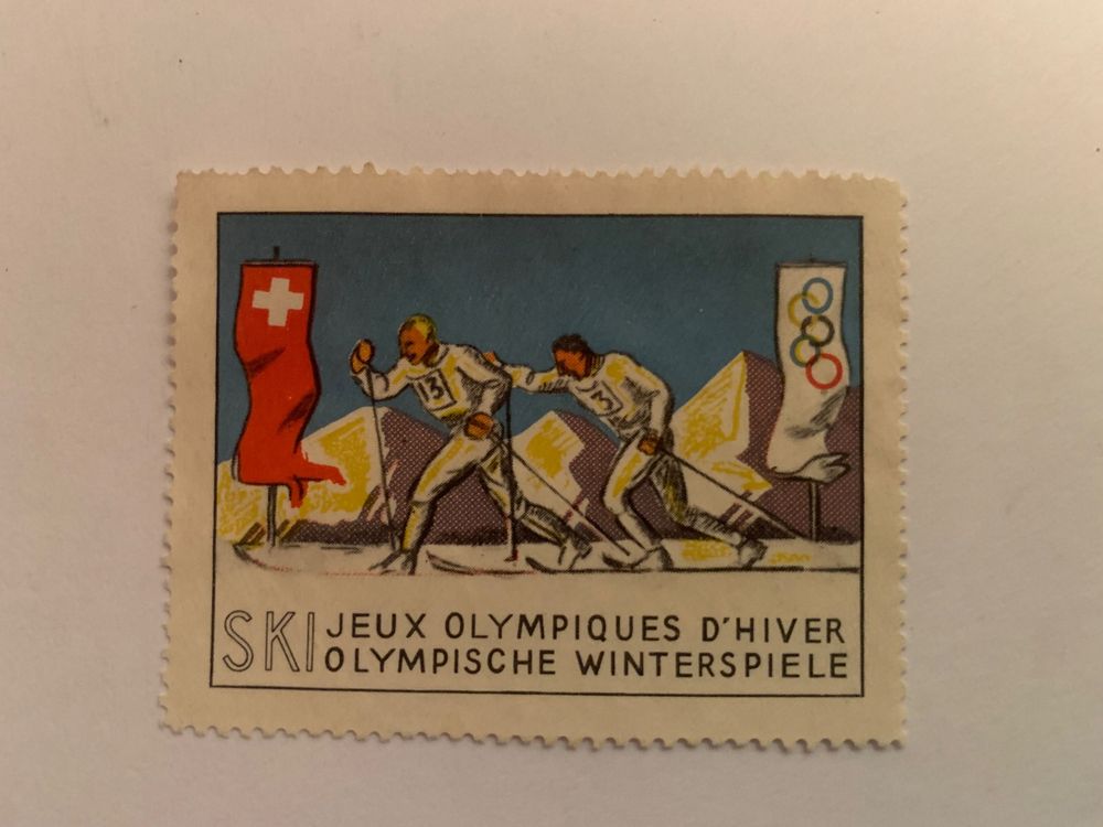 Vignette JEUX OLYMPIQUES D HIVER ST MORITZ 1928 Ou 1948 Kaufen