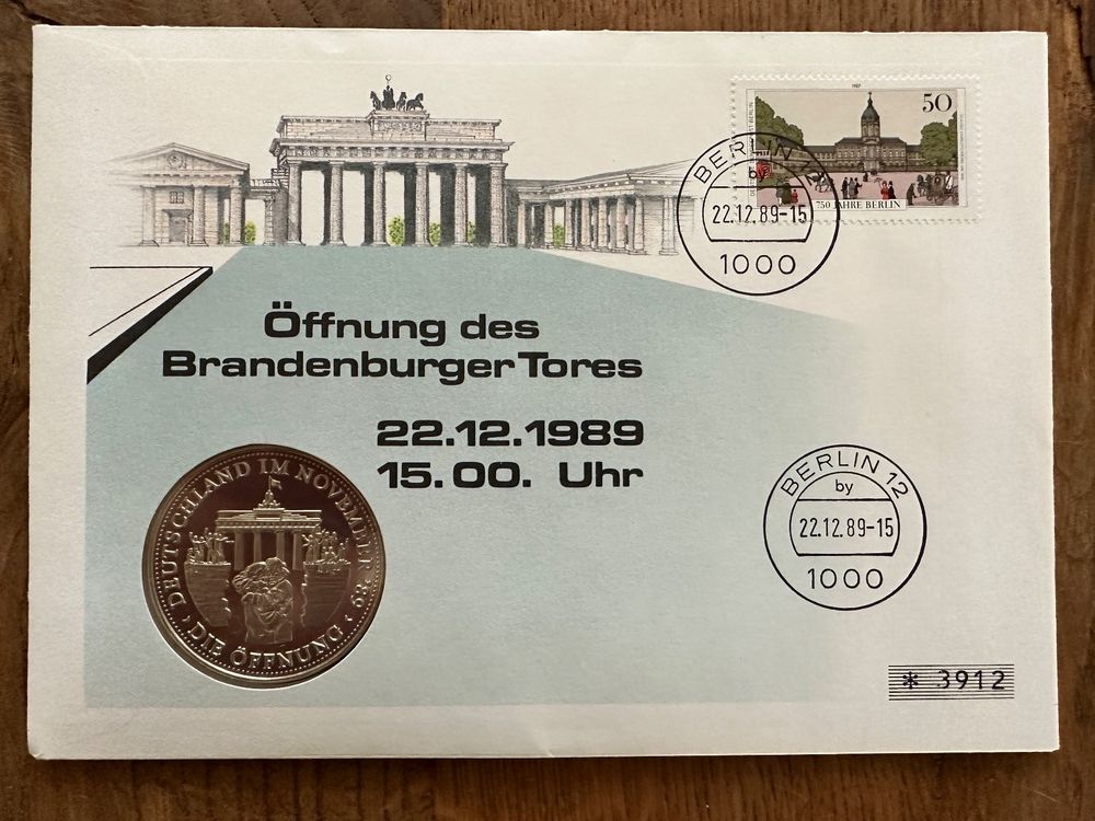 Numisbrief 750 Jahre Berlin Öffnung Brandenburger Tor 1989 Kaufen