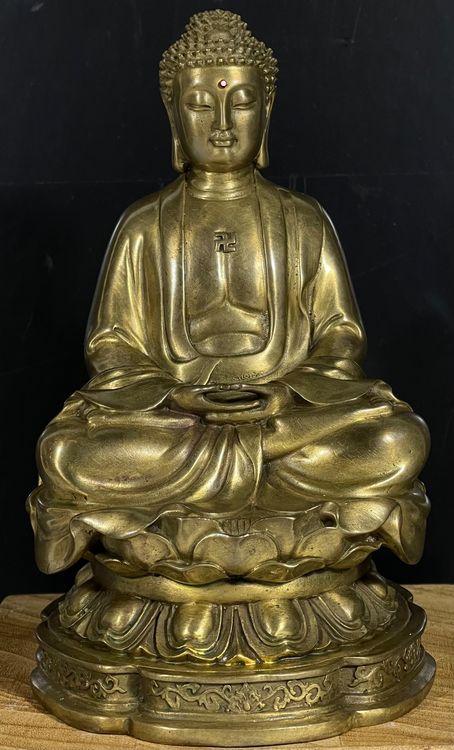 Sitzender Buddha Skulptur Aus Bronze Kaufen Auf Ricardo