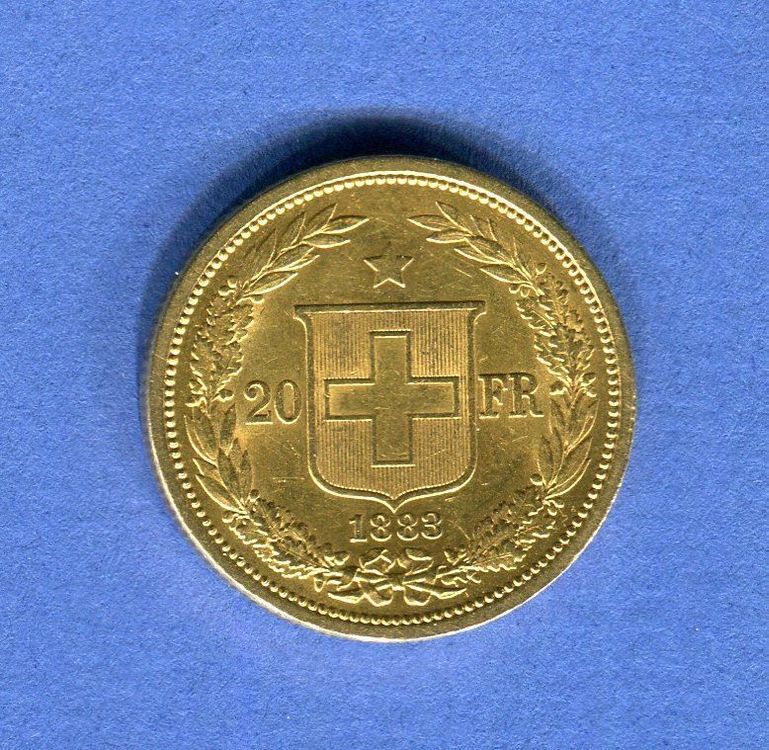 262 20 Franken 1883 Helvetia Gold Kaufen Auf Ricardo