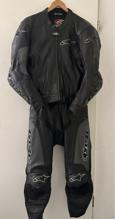 Alpinestar Herren Motorrad Lederkombi Gr XL Schwarz Grau Kaufen