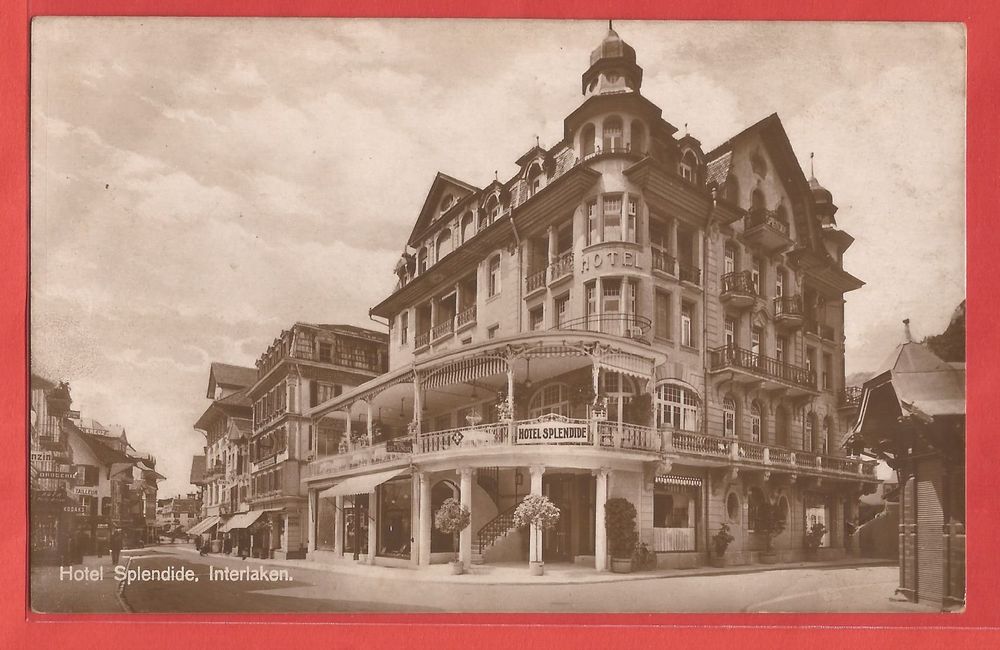 Interlaken Hotel Splendide Fotokarte Ca 1920 Kaufen Auf Ricardo