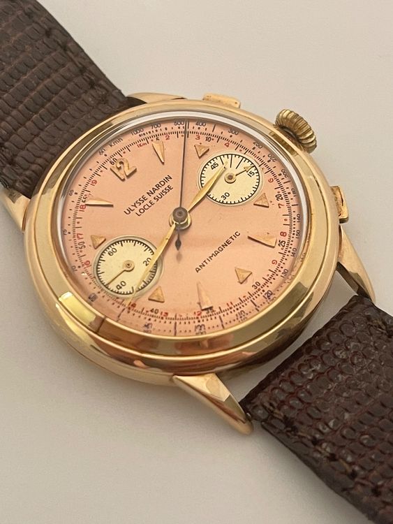 Ulysse Nardin A Rare Chronograph Ct Pink Gold Kaufen Auf Ricardo