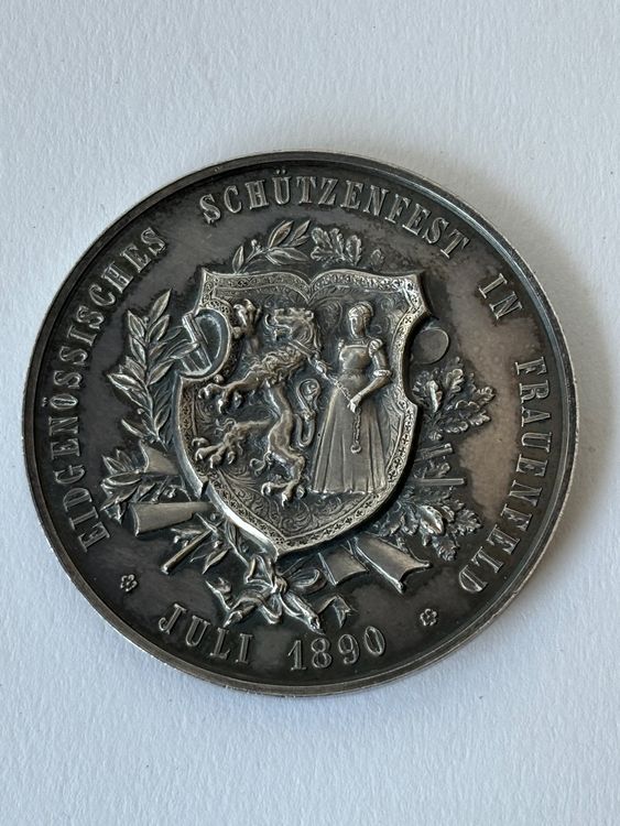 Medaille Silber EIDG SCHÜTZENFEST Frauenfeld 1890 Kaufen auf Ricardo