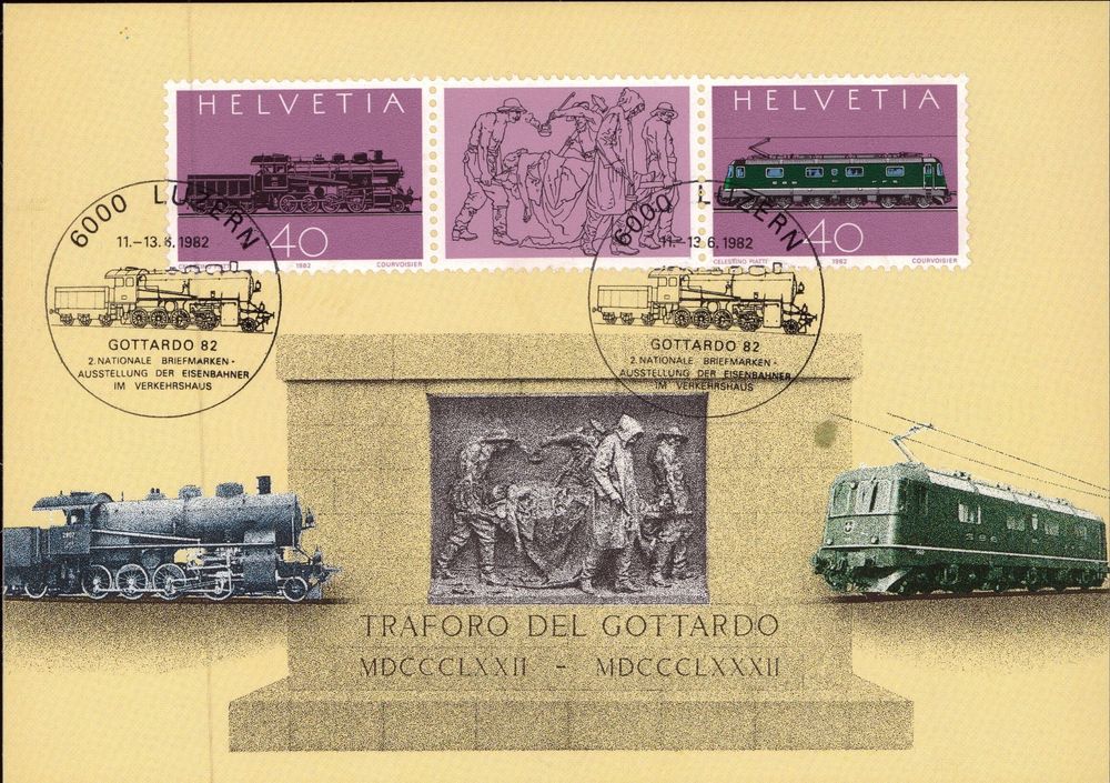 1882 1982 FDC 100 Jahre Gotthardbahn Inkl Karte Kaufen Auf Ricardo