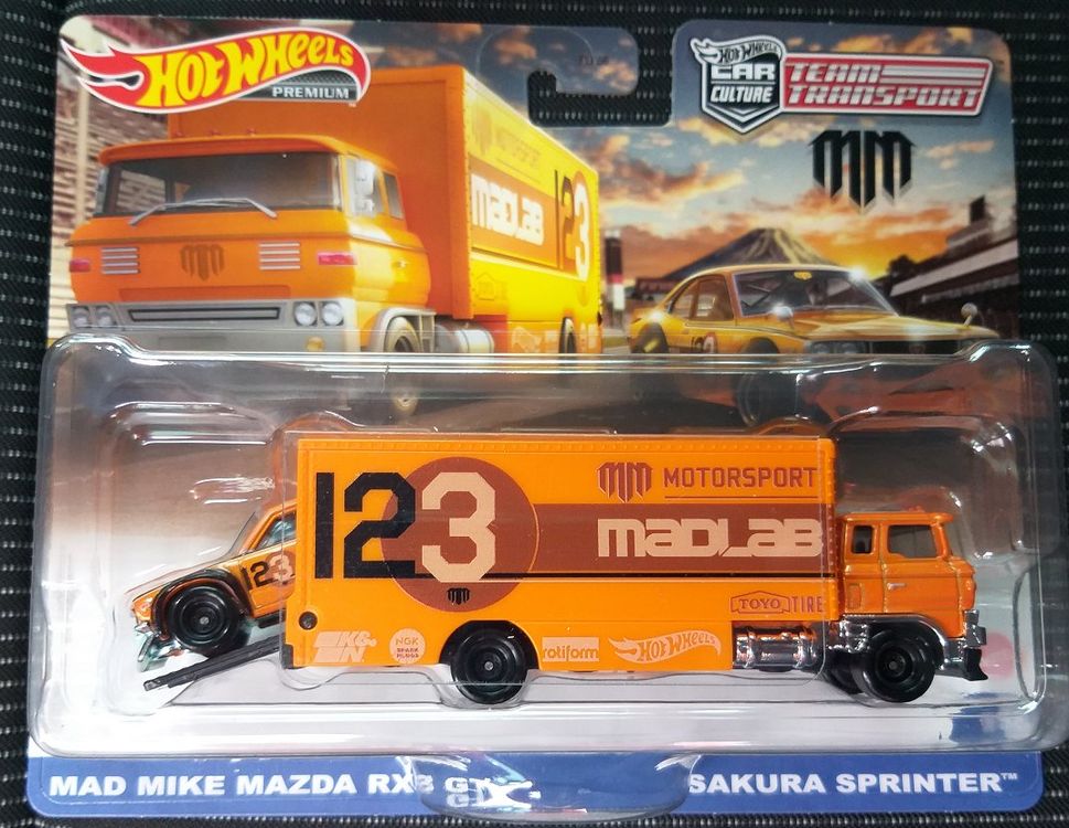 Hot Wheels Team Transport Mad Mike Mazda Rx Gt Sakura Kaufen Auf